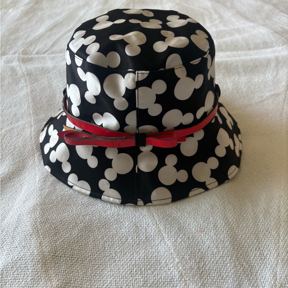 Disney Parks Mickey Mouse Black and White Polka Dot Bucket Hat
